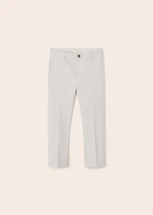 3514 Mayoral Mini Boys Tailored Dress Pants, Tapioca Linen