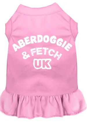 Aberdoggie Uk Screen Print Dress Light Pink Med