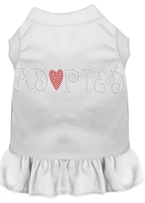 Adopted Rhinestone Dress White 4x