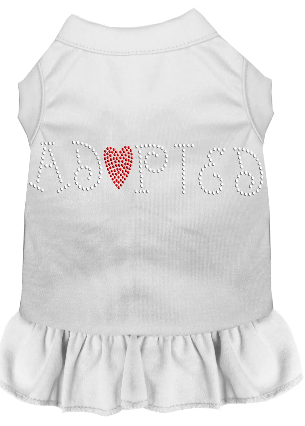 Adopted Rhinestone Dress White 4x