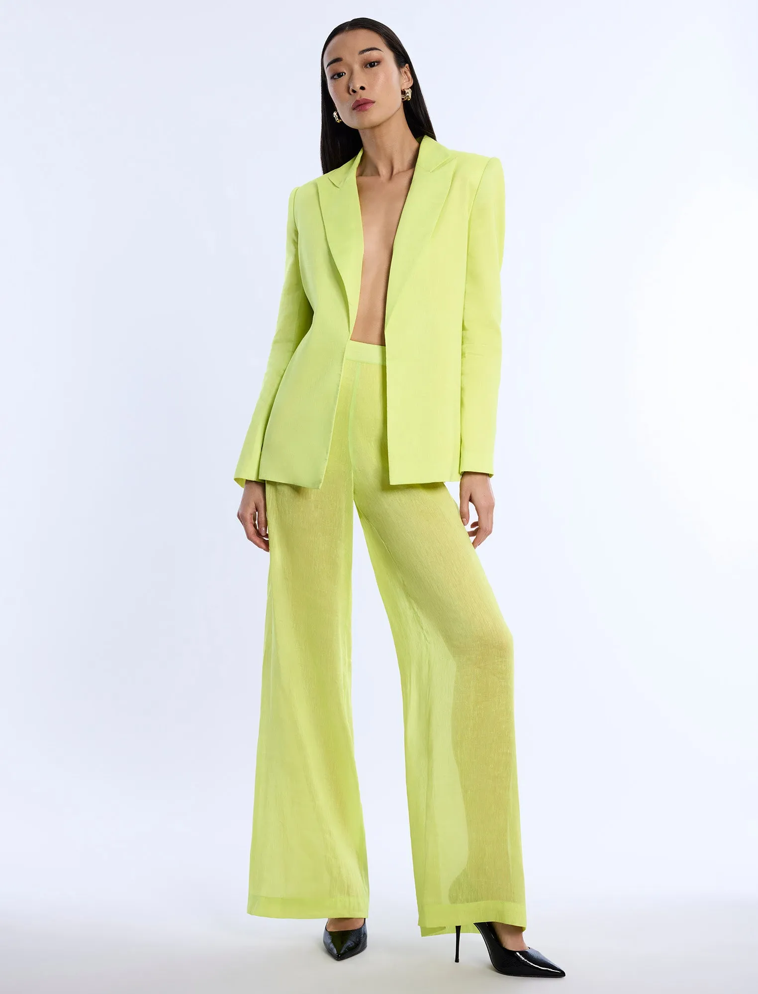 Airy Sheer Textured Pant