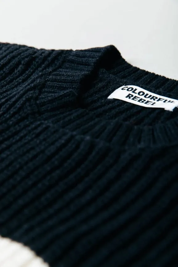 Alba Stripe Knit | Black/White