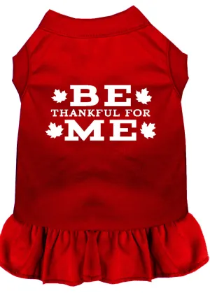 Be Thankful For Me Screen Print Dress Red Xl
