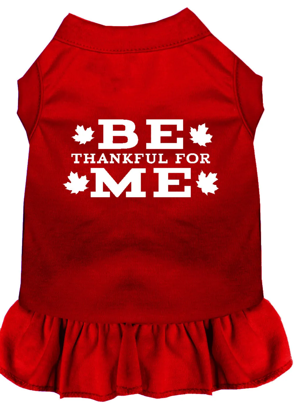 Be Thankful For Me Screen Print Dress Red Xl