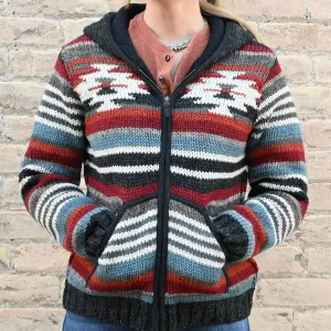 Blake - Women's Wool Knit Sweater in Black Natural