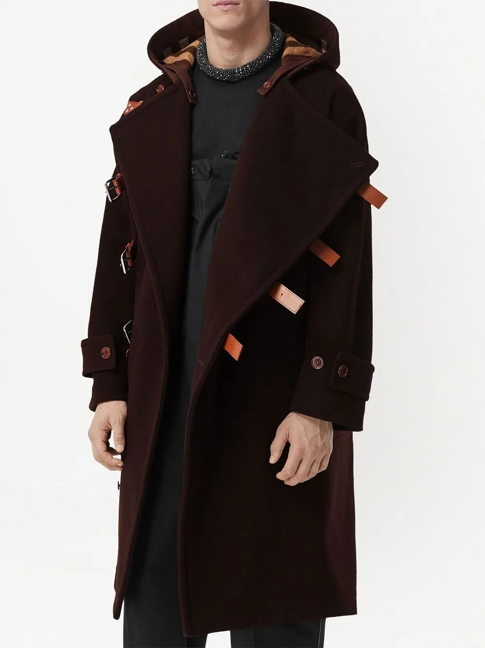 Buckled Hooded Duffle Coat