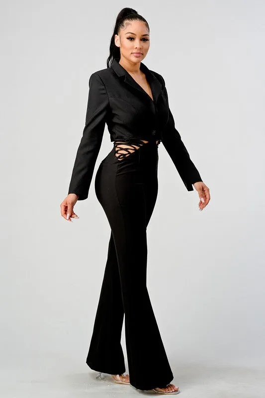 Business Casual Blazer And Pants Set