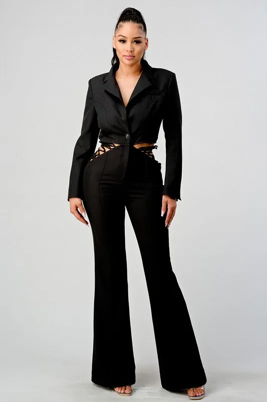 Business Casual Blazer And Pants Set