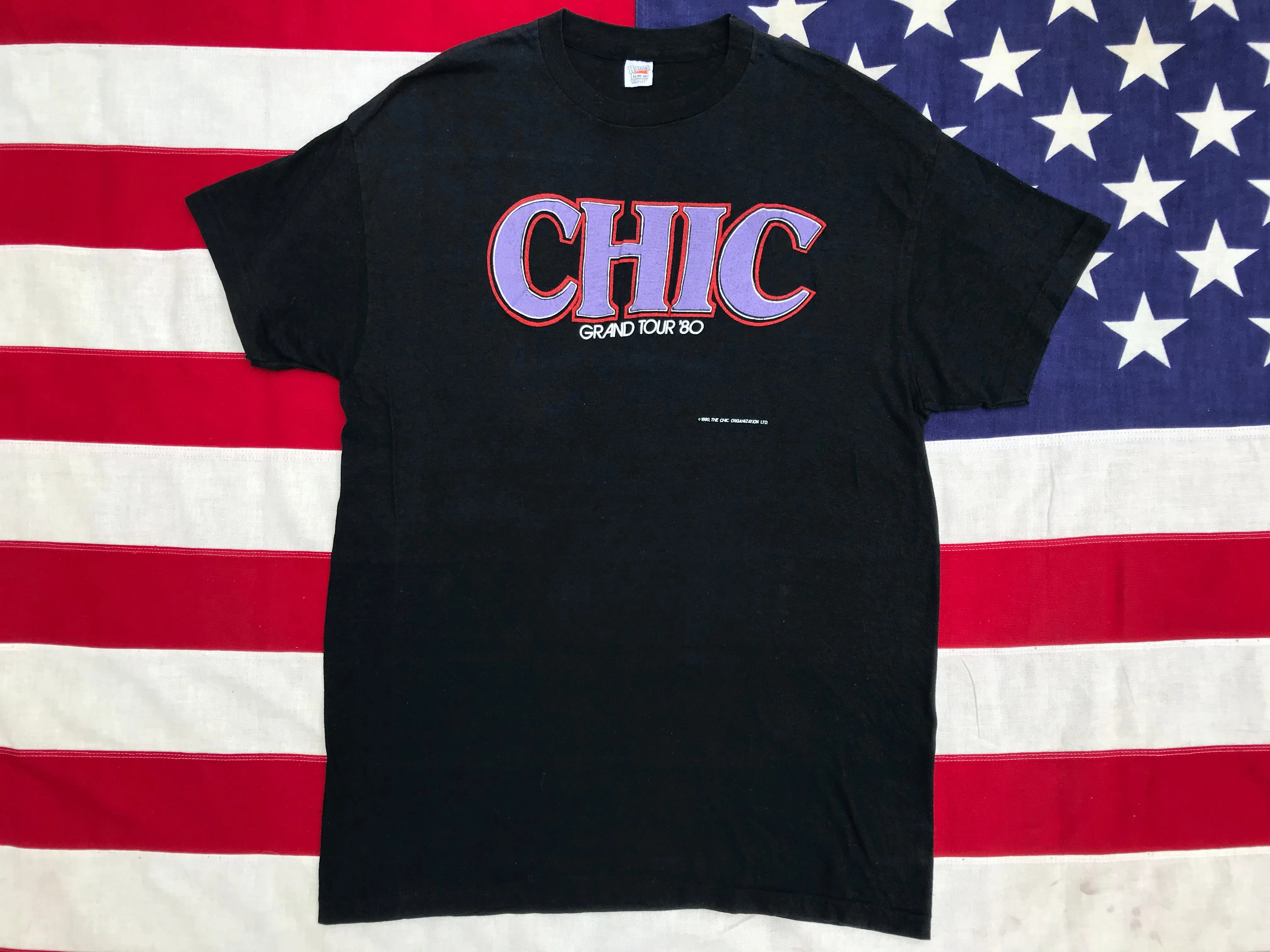 CHIC  “ Grand Tour ‘80 “ Original Vintage Rock T-Shirt by Hanes Made in USA