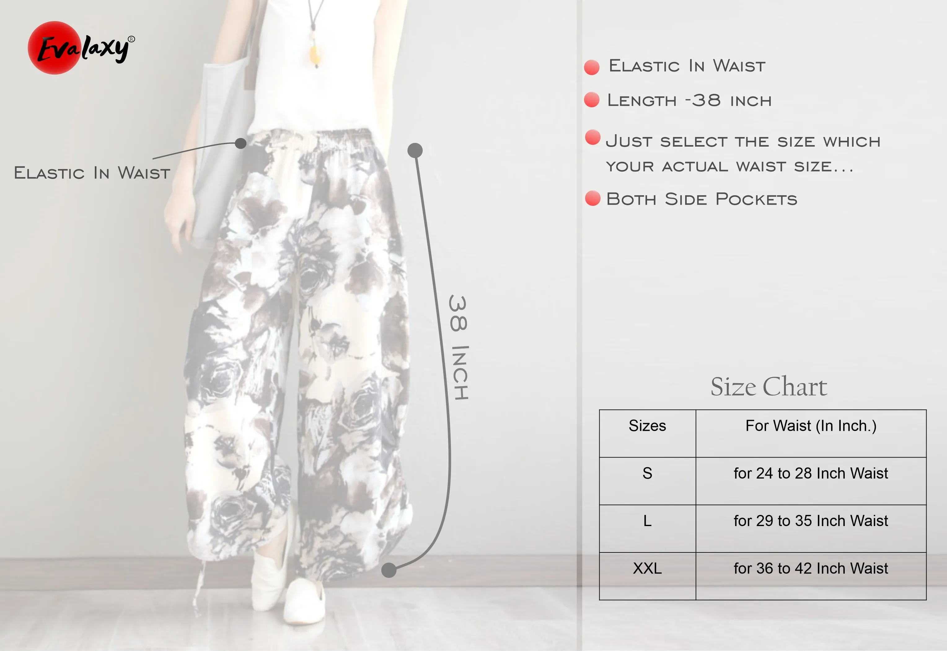 Chocklet Colored Floral Stylish Reyon Blend Plazo For Womens Trousers