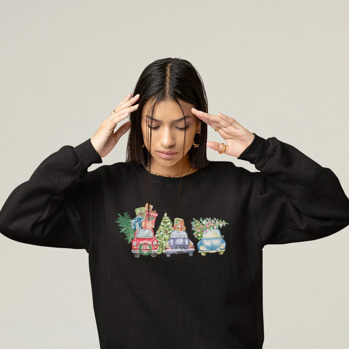 Christmas Truck Carrying Tree Tee, Christmas Car Shirt, Holiday Shirt, Christmas Gift, Christmas Sweatshirt, Christmas Pajamas, Xmas Farm