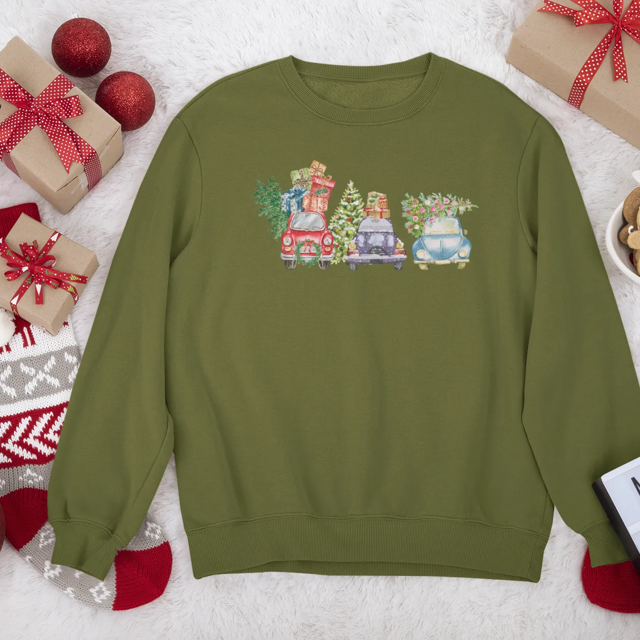 Christmas Truck Carrying Tree Tee, Christmas Car Shirt, Holiday Shirt, Christmas Gift, Christmas Sweatshirt, Christmas Pajamas, Xmas Farm