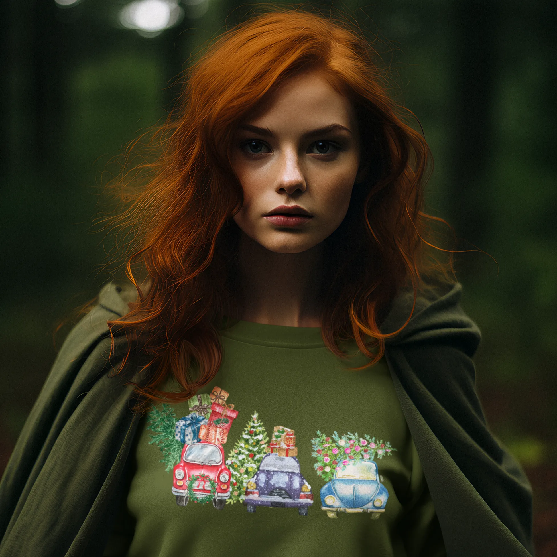 Christmas Truck Carrying Tree Tee, Christmas Car Shirt, Holiday Shirt, Christmas Gift, Christmas Sweatshirt, Christmas Pajamas, Xmas Farm