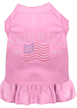 Classic America Rhinestone Dress Light Pink 4x