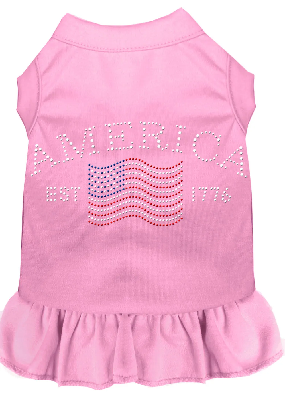 Classic America Rhinestone Dress Light Pink 4x