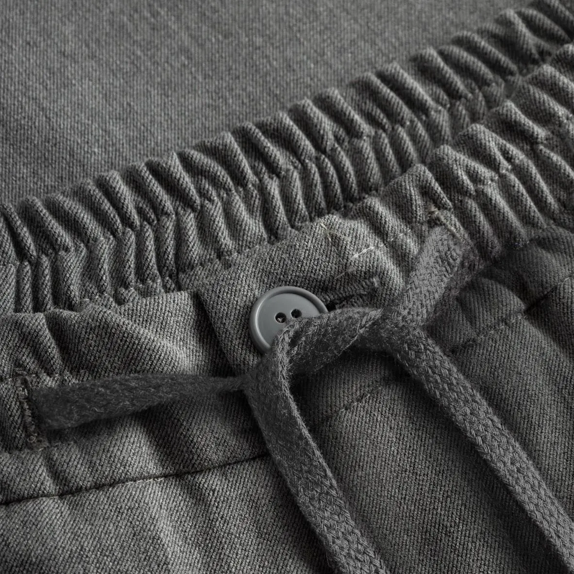 Como Tapered Drawstring Pants - Grey Melange