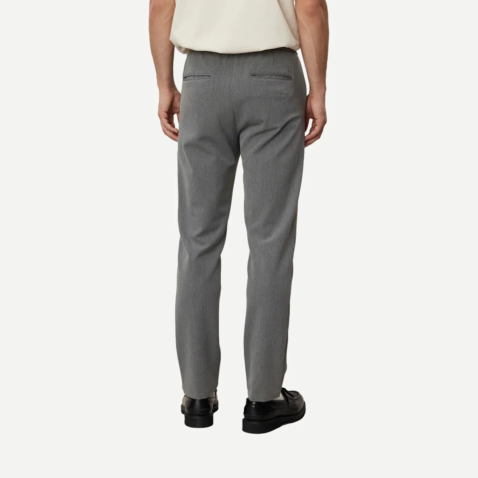 Como Tapered Drawstring Pants - Grey Melange