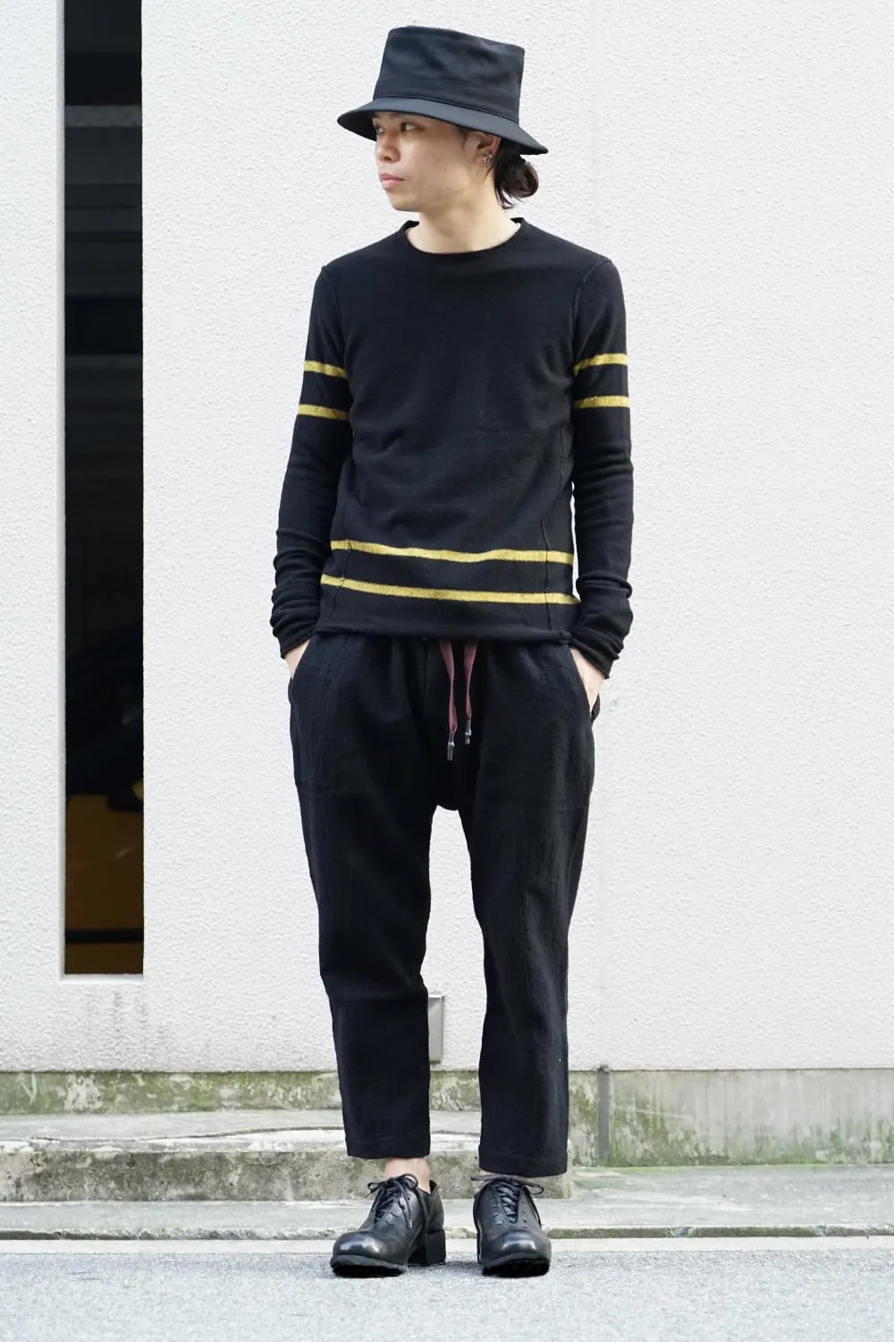 Cotton Linen Drawstring Cropped Pants
