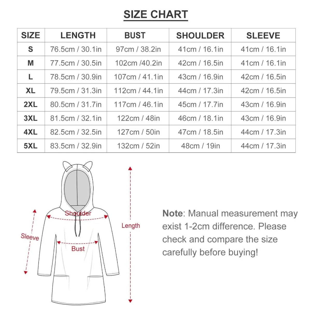 Custom Face Hoodie Love Heart Three Hoodies Quarter Sleeve Cool Hoodie Designs Women's Cat Ear Hooded Pullover