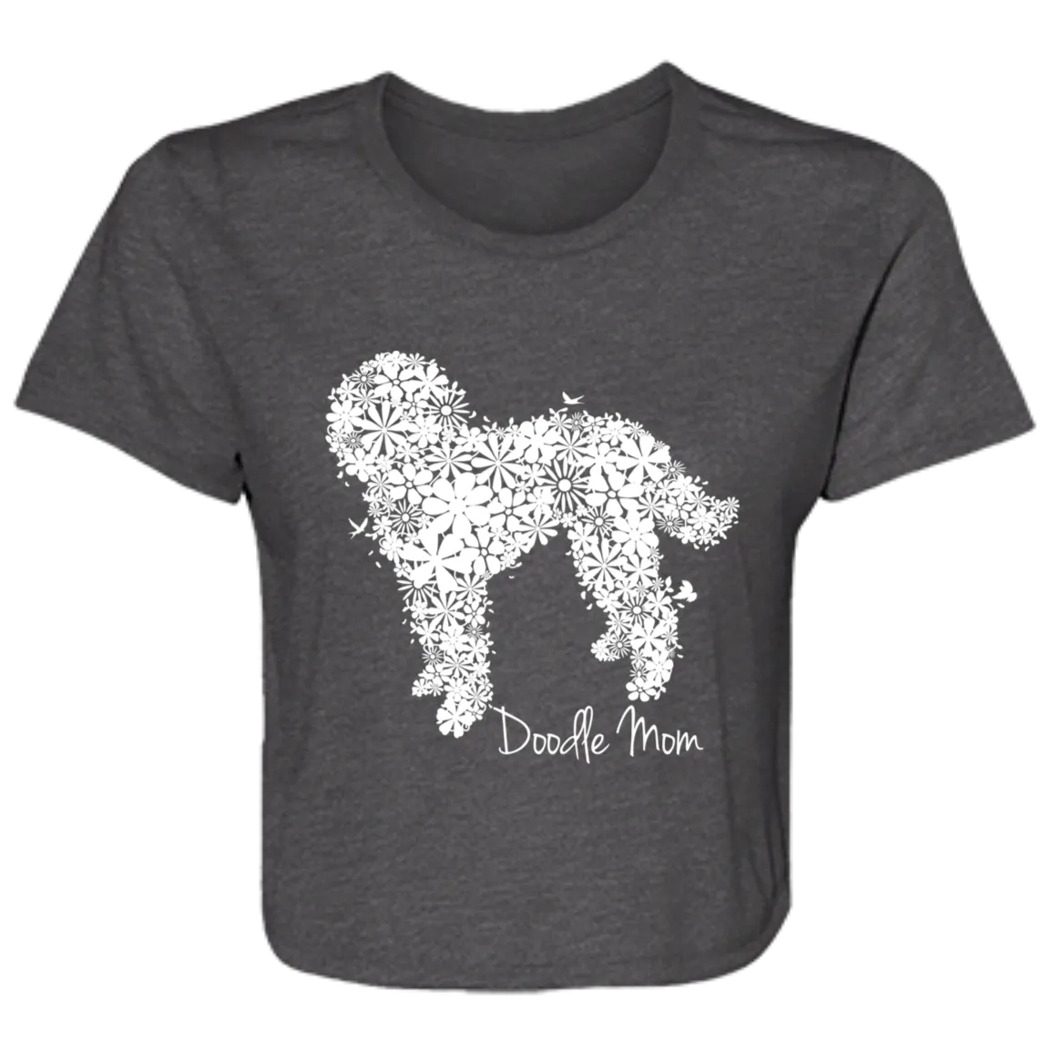 Doodle Mom Ladies' Flowy Cropped Tee