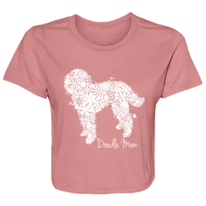 Doodle Mom Ladies' Flowy Cropped Tee