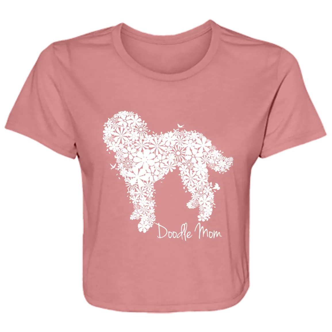 Doodle Mom Ladies' Flowy Cropped Tee
