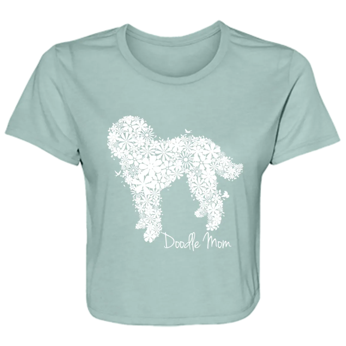 Doodle Mom Ladies' Flowy Cropped Tee