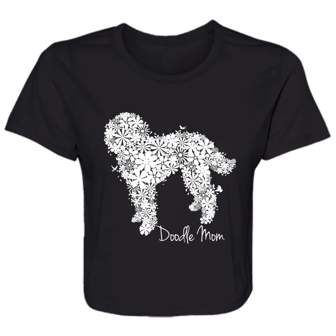 Doodle Mom Ladies' Flowy Cropped Tee