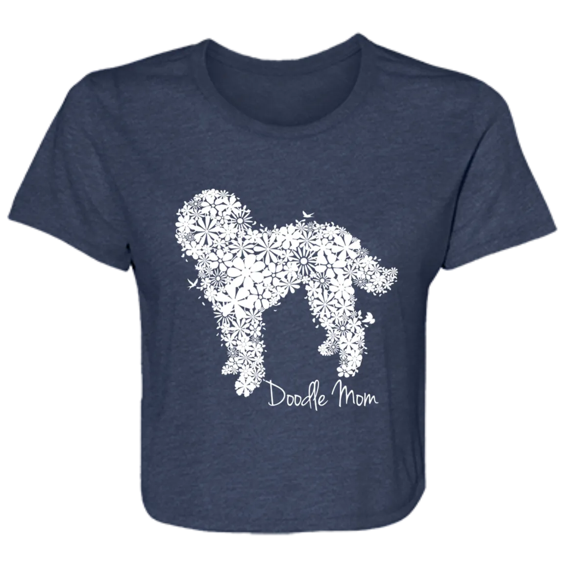 Doodle Mom Ladies' Flowy Cropped Tee