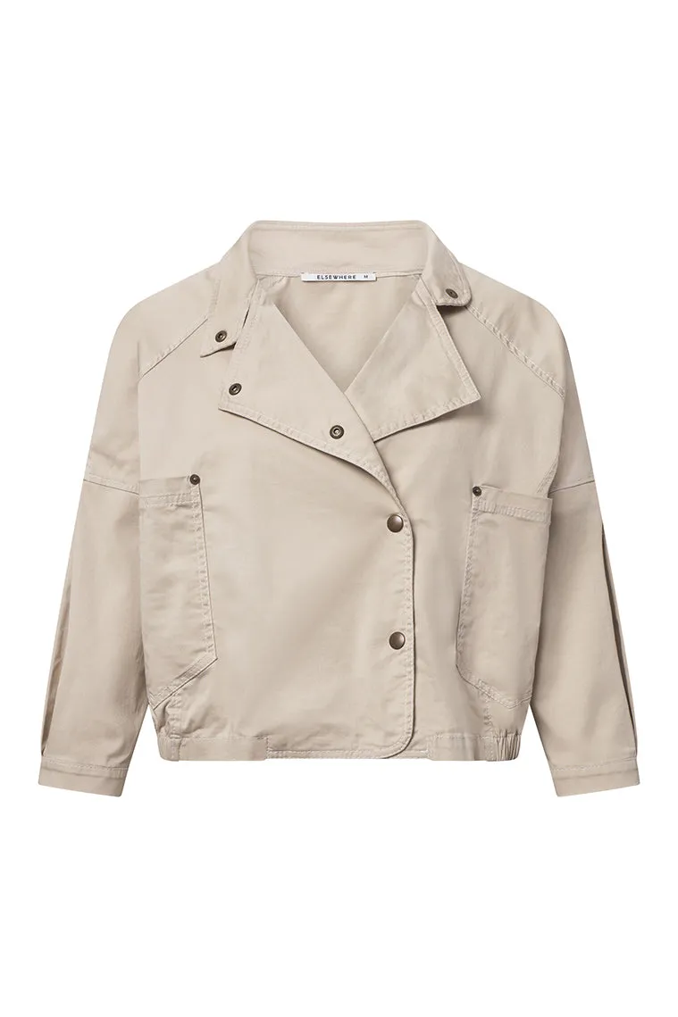 Elsewhere Sand Twill Biker Jacket