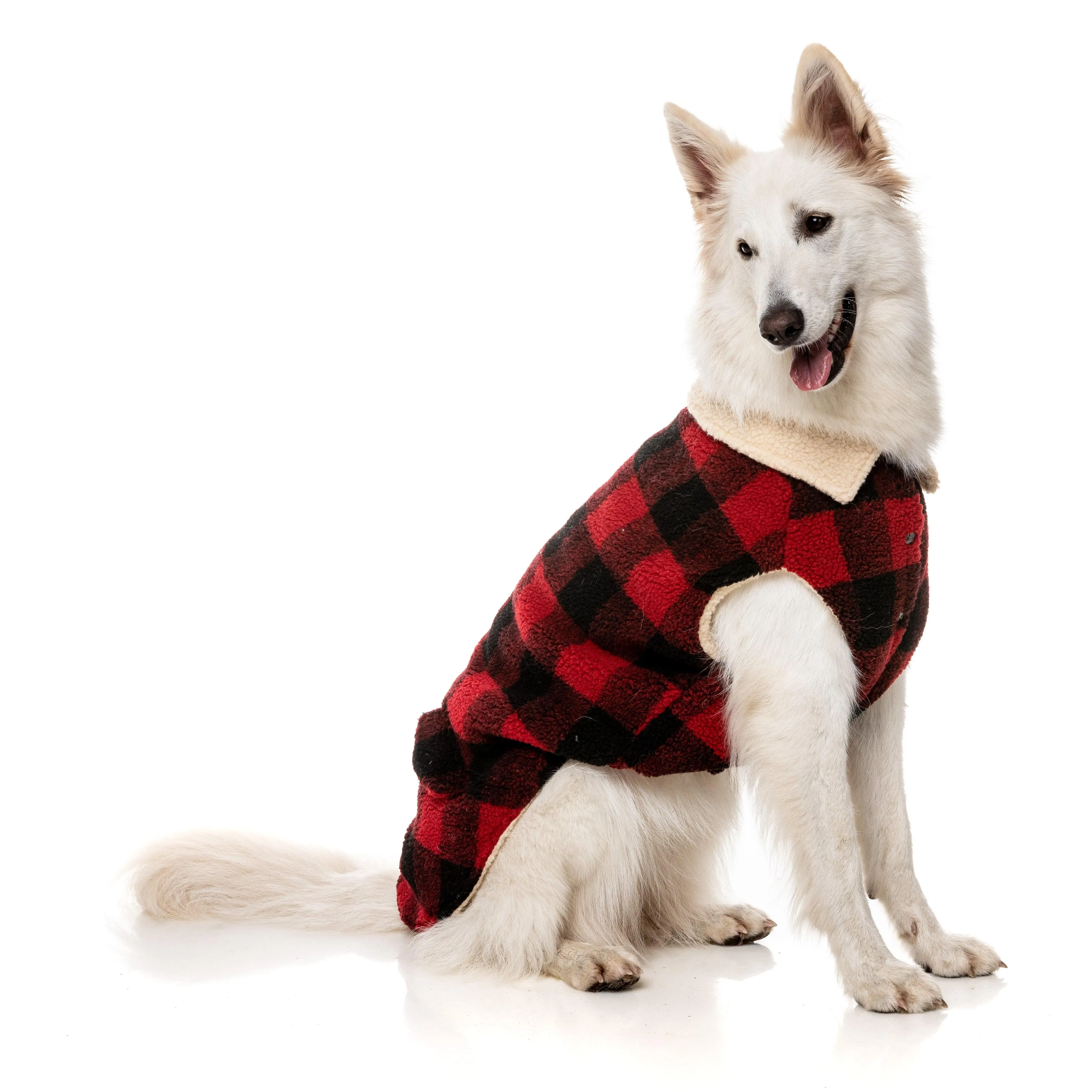 FuzzYard Dog Apparel Jacket Lumberjack Red Size 3