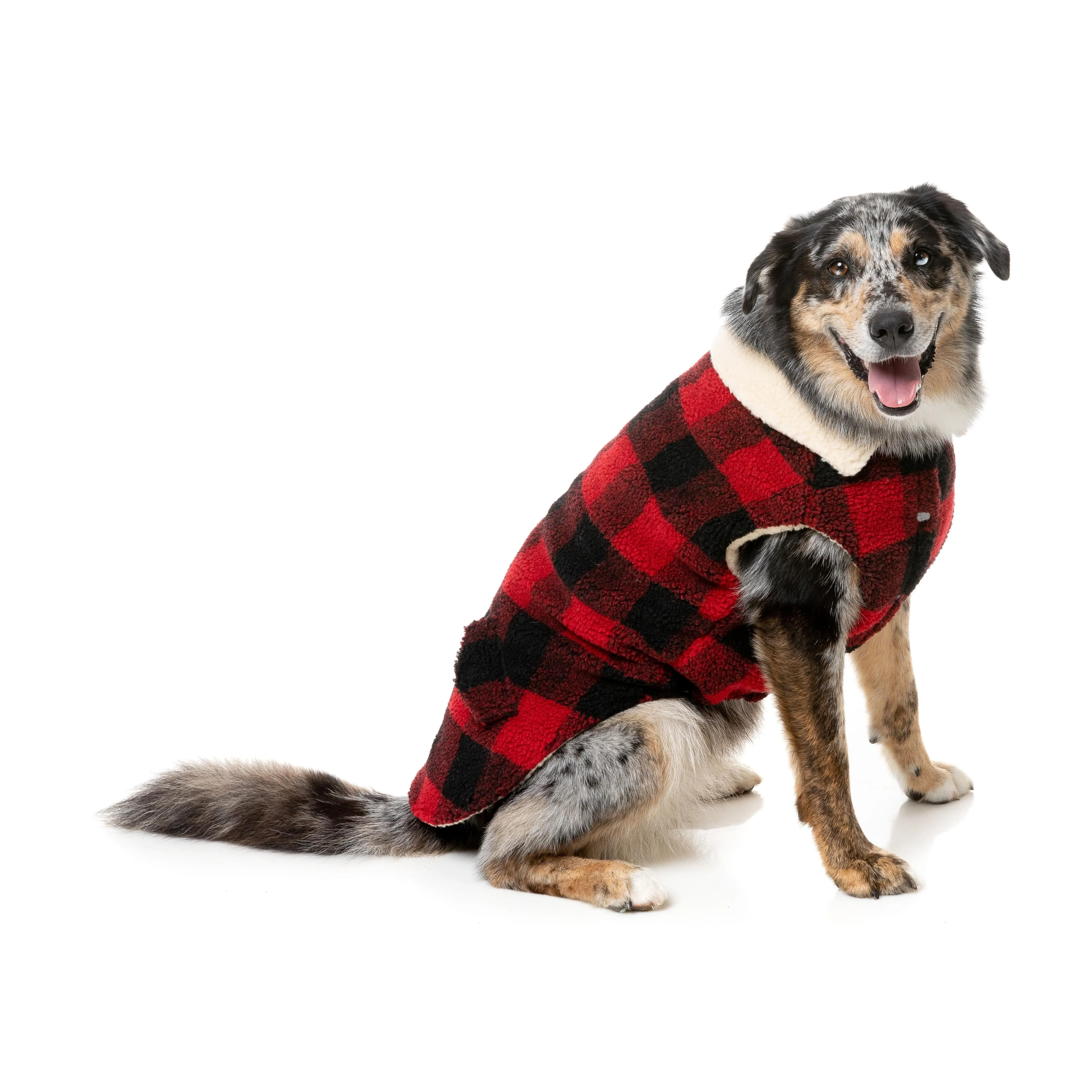 FuzzYard Dog Apparel Jacket Lumberjack Red Size 3