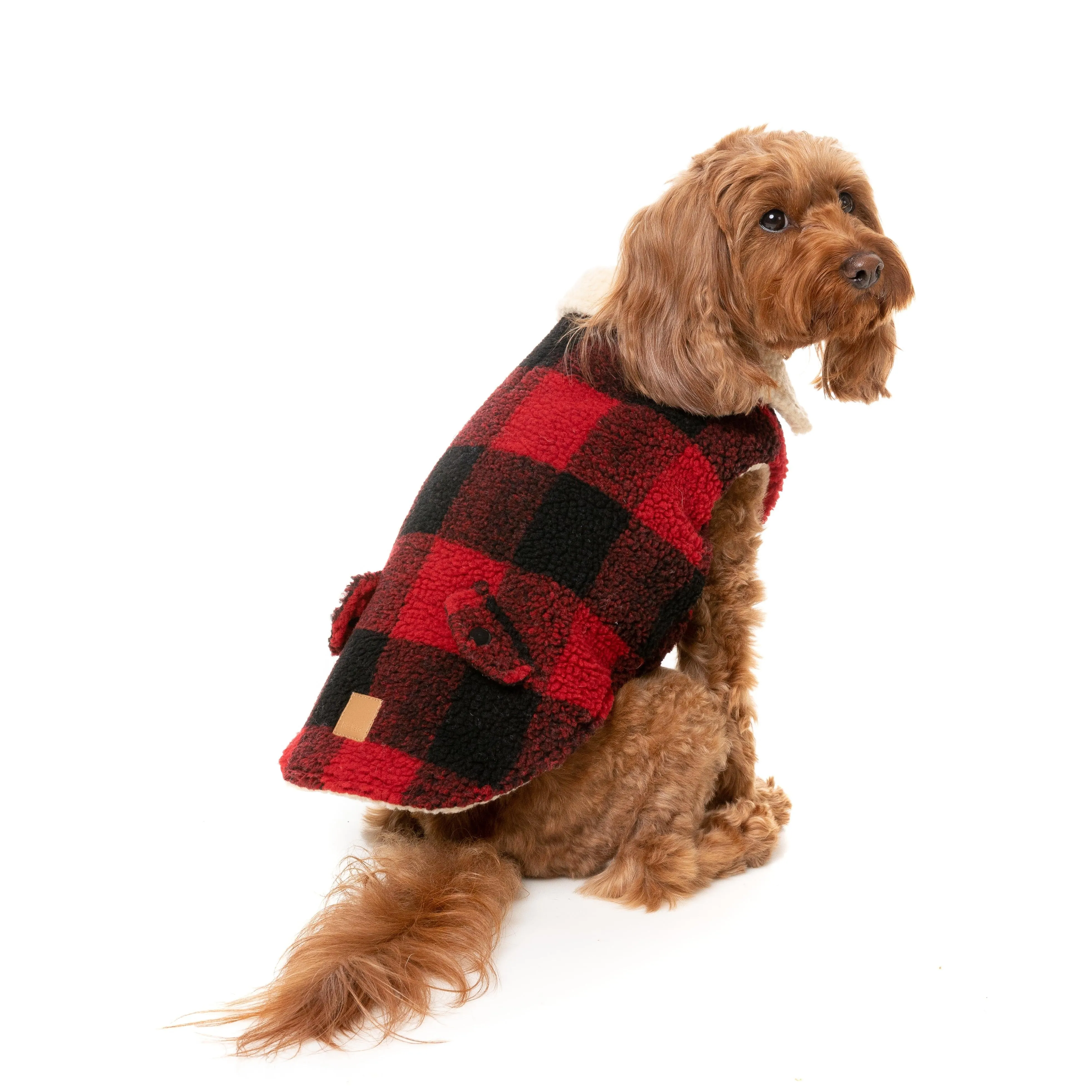 FuzzYard Dog Apparel Jacket Lumberjack Red Size 3