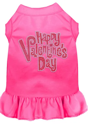 Happy Valentines Day Rhinestone Dress Bright Pink Xxxl
