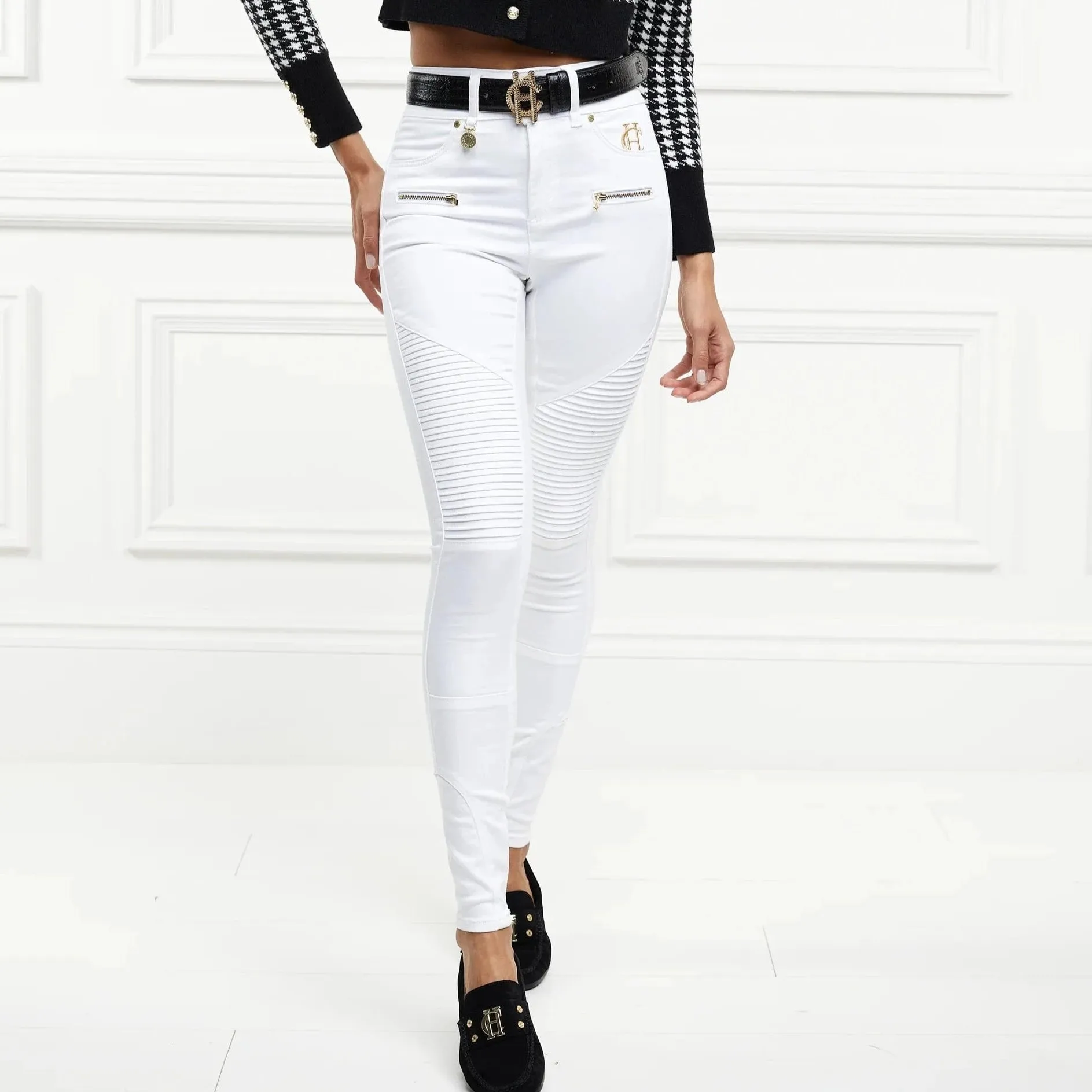 Holland Cooper Biker Jean Optic White