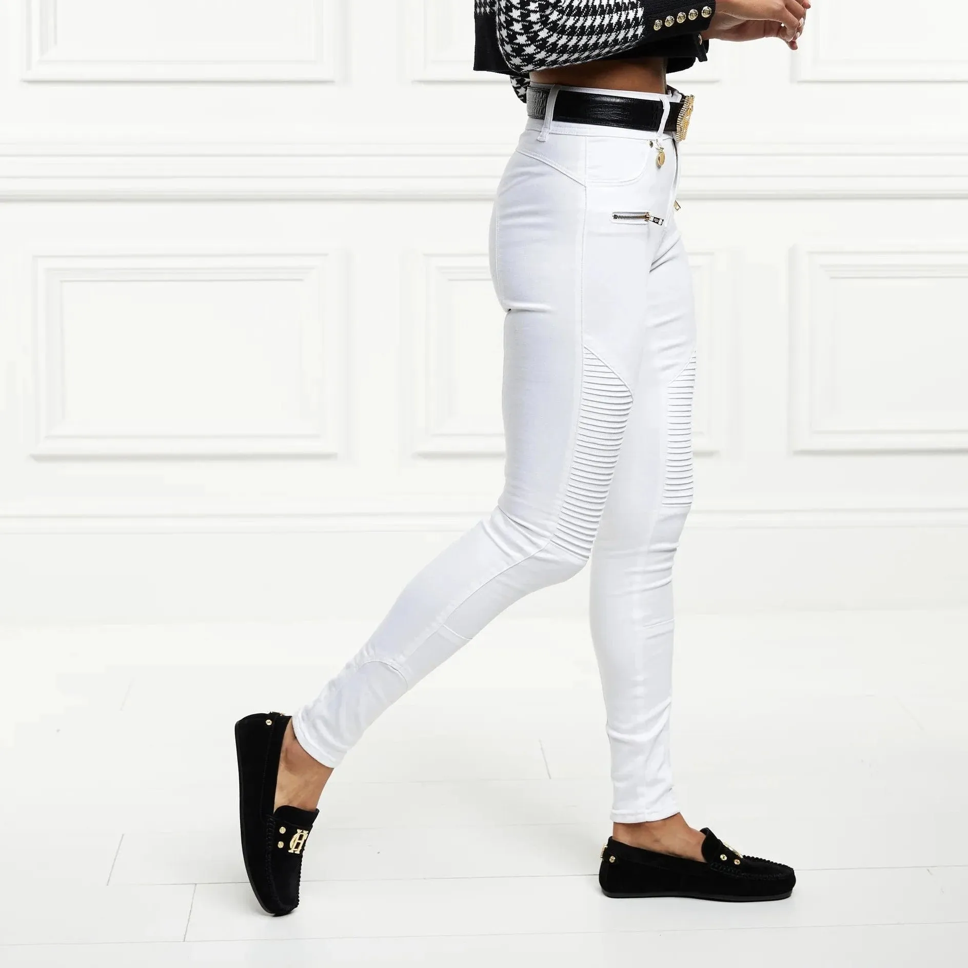 Holland Cooper Biker Jean Optic White