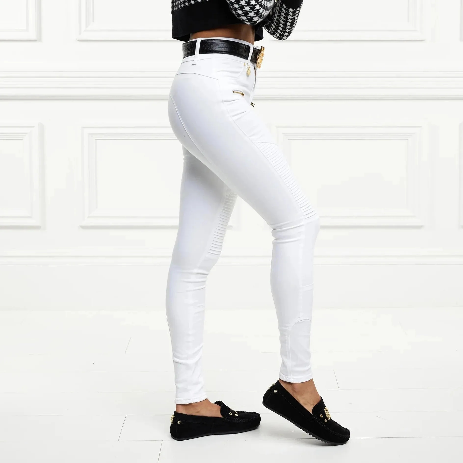 Holland Cooper Biker Jean Optic White