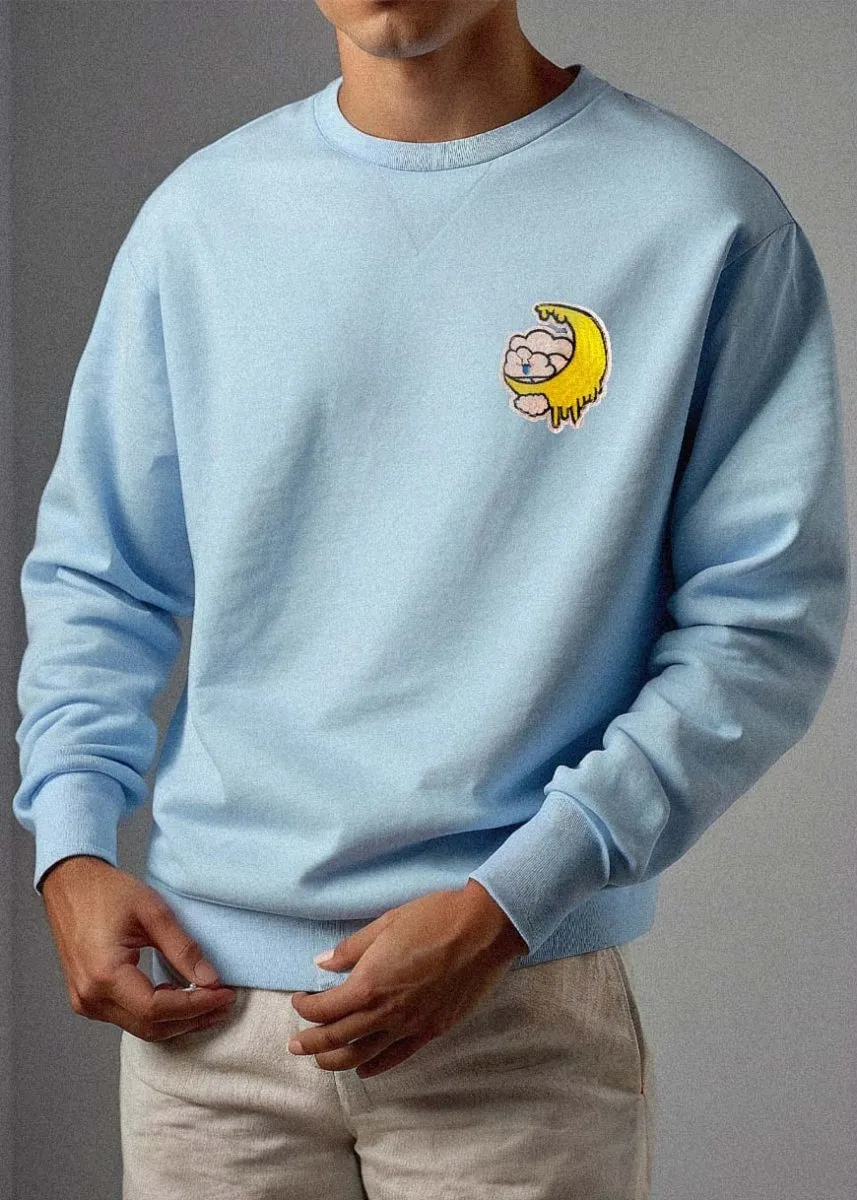 Kawaii Cloud Cartoon Blue Sweatshirt