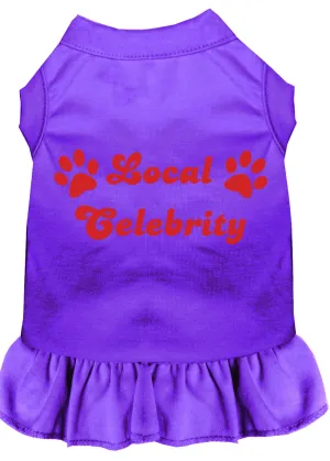 Local Celebrity Screen Print Dress Purple Xxxl