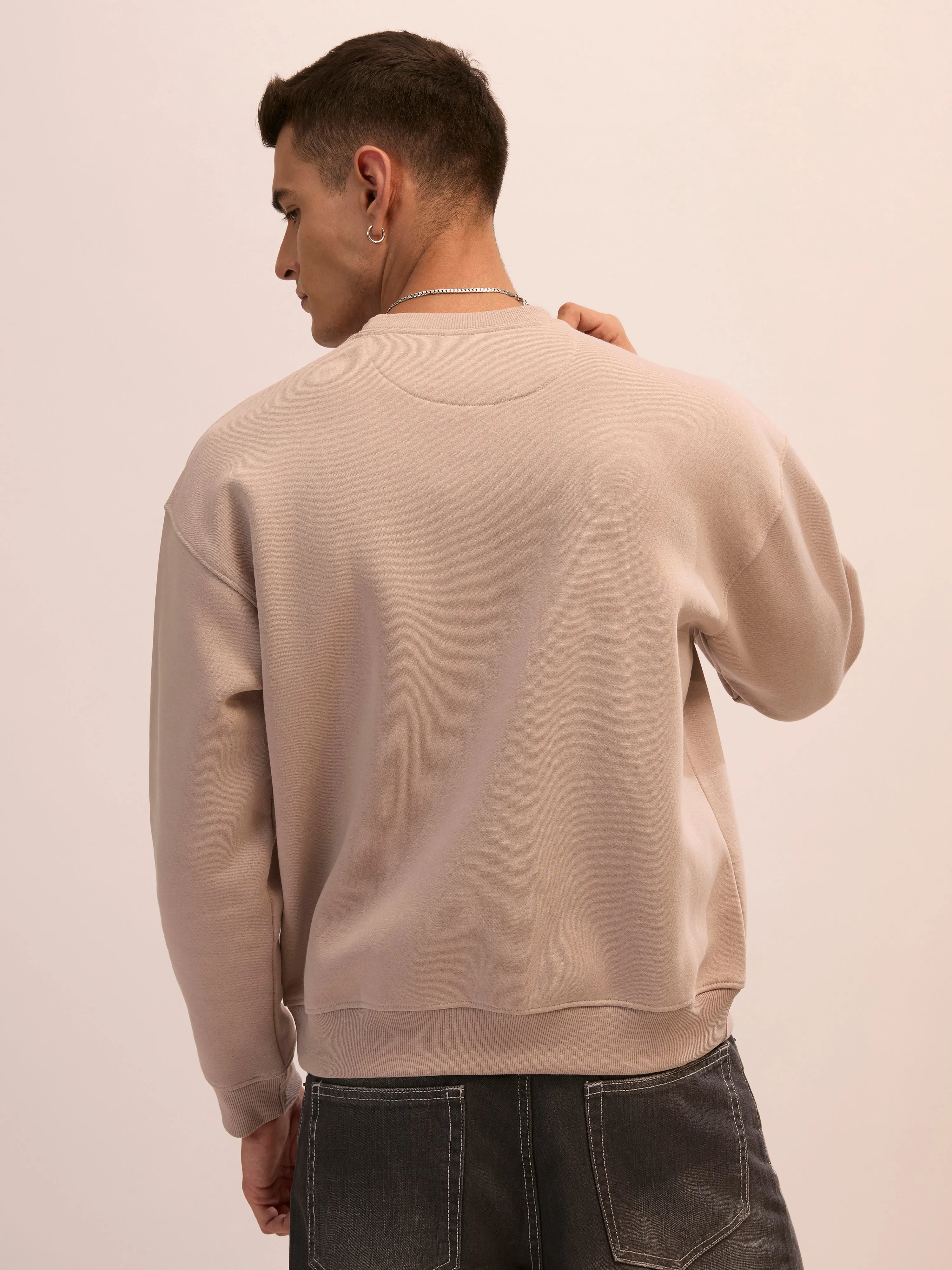 Nagant - Full Sleeve Fleeced Sweater Tee - Gray