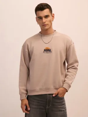 Nagant - Full Sleeve Fleeced Sweater Tee - Gray