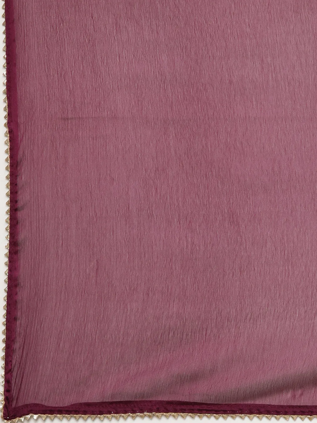 Neerus Violet Regular Straight Floral Kurta And  Trousers With Dupatta