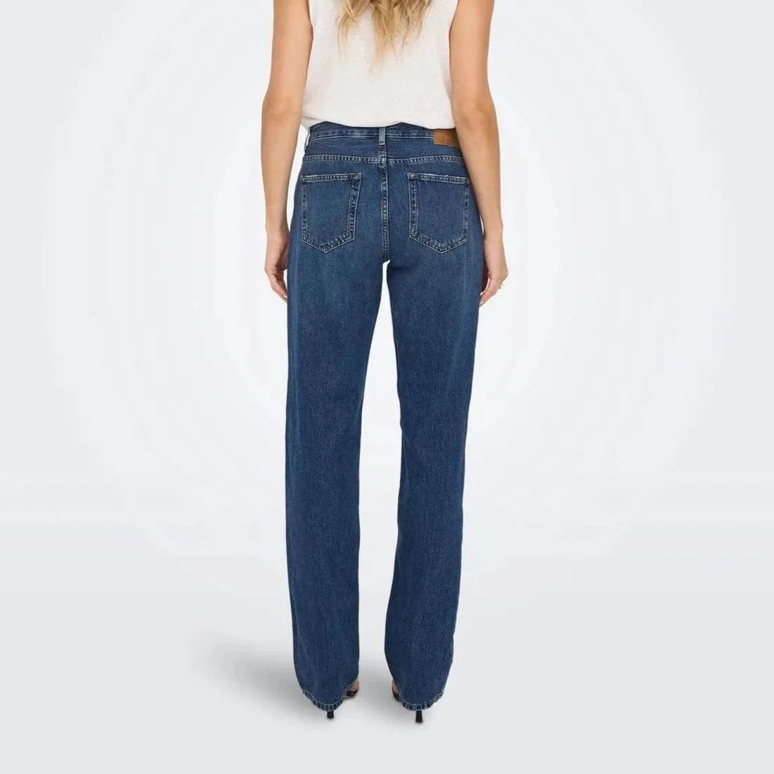 ONLY Onljaci Mid Waist Straight Fit Jeans