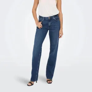 ONLY Onljaci Mid Waist Straight Fit Jeans