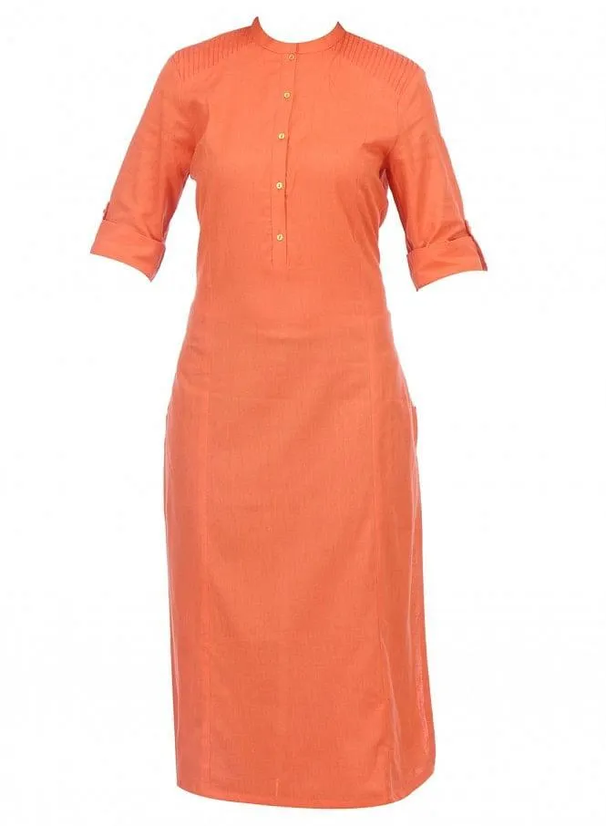Orange 3/4 Sleeve kurta
