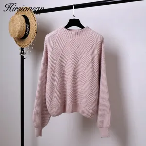 Oversized Sweater Pull Femme   Winter Autumn Oversized Knitted Cashmere Sweater