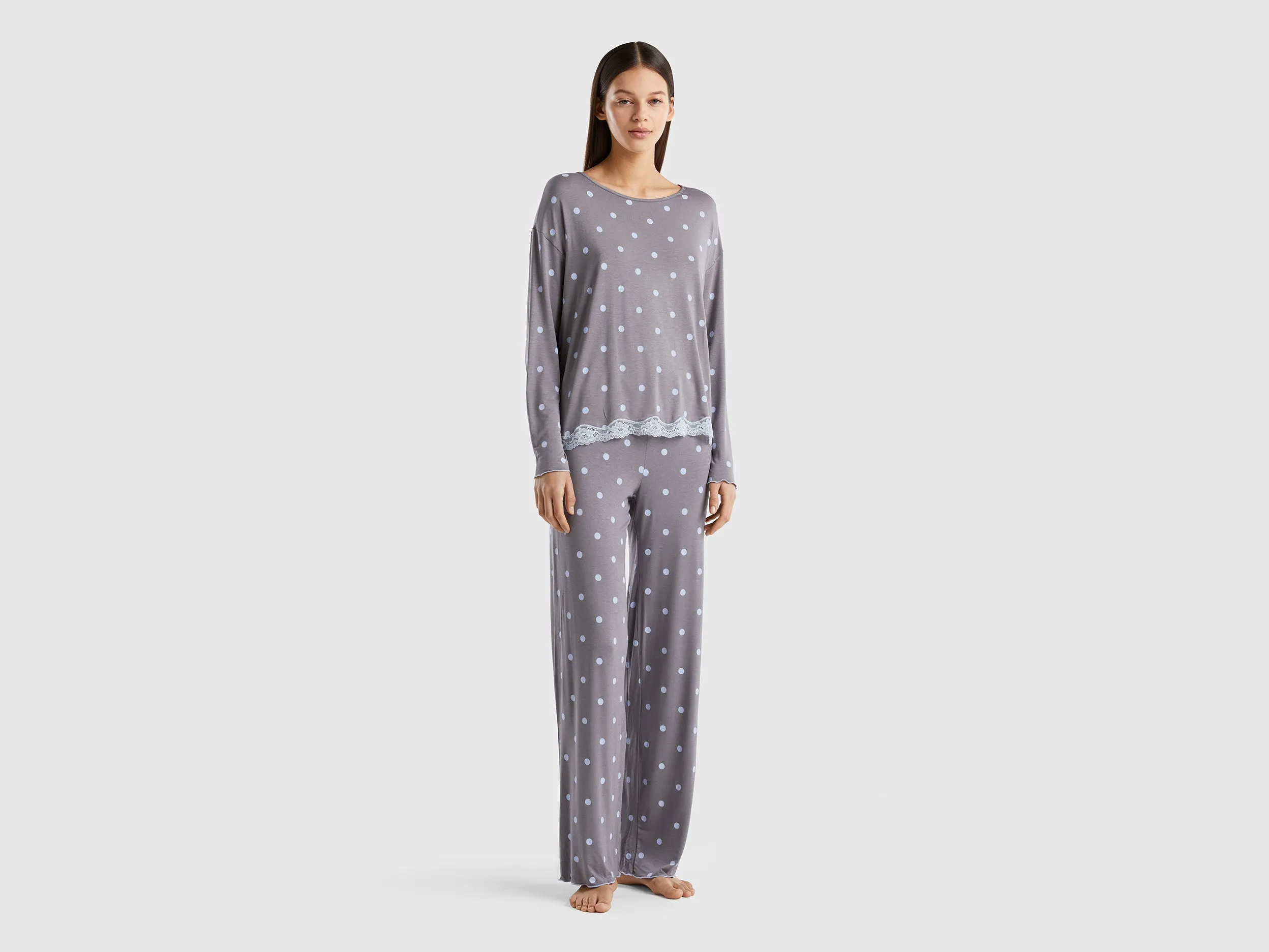 PATTERNED TROUSERS IN STRETCH VISCOSE