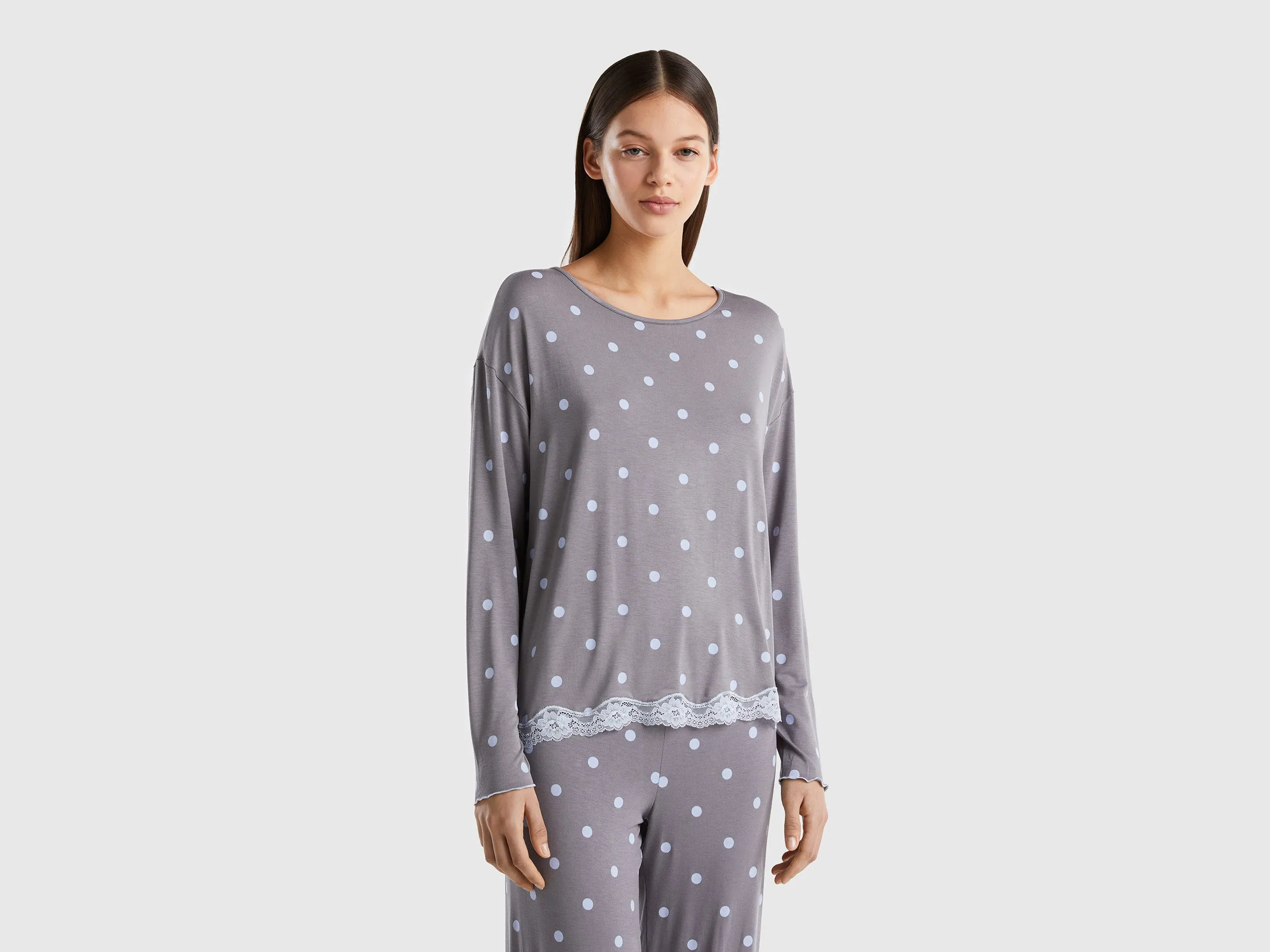 PATTERNED TROUSERS IN STRETCH VISCOSE