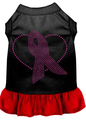 Pink Ribbon Rhinestone Dress Black With Red Xxxl