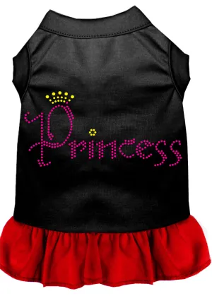 Princess Rhinestone Dress Black With Red Xl